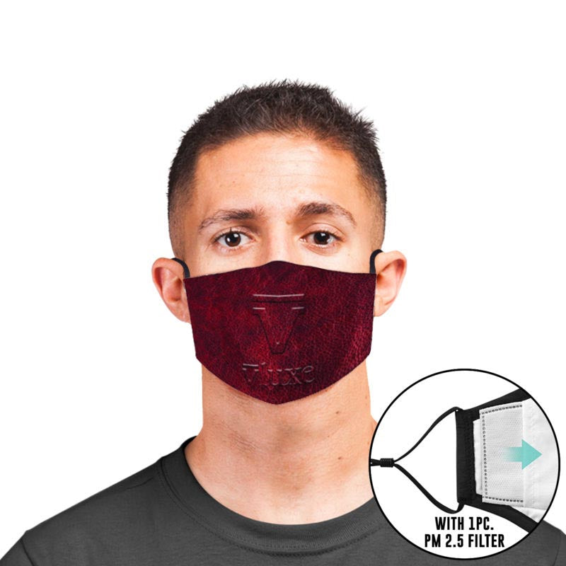 Vluxe Faux Leather Custom Adjustable Face Mask