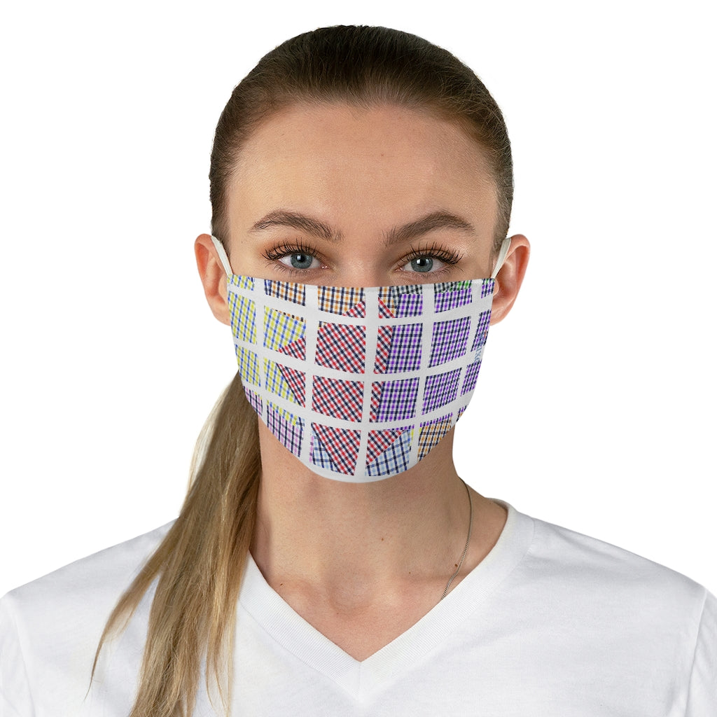 Framed Patches Double Layer Fabric Face Mask