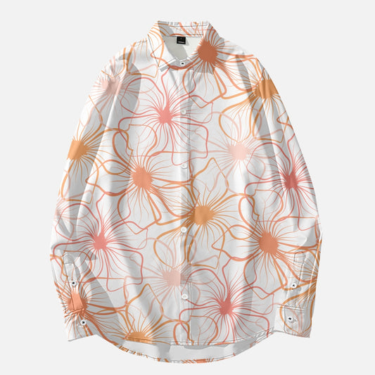 Overblown Floral Long Sleeve Shirts