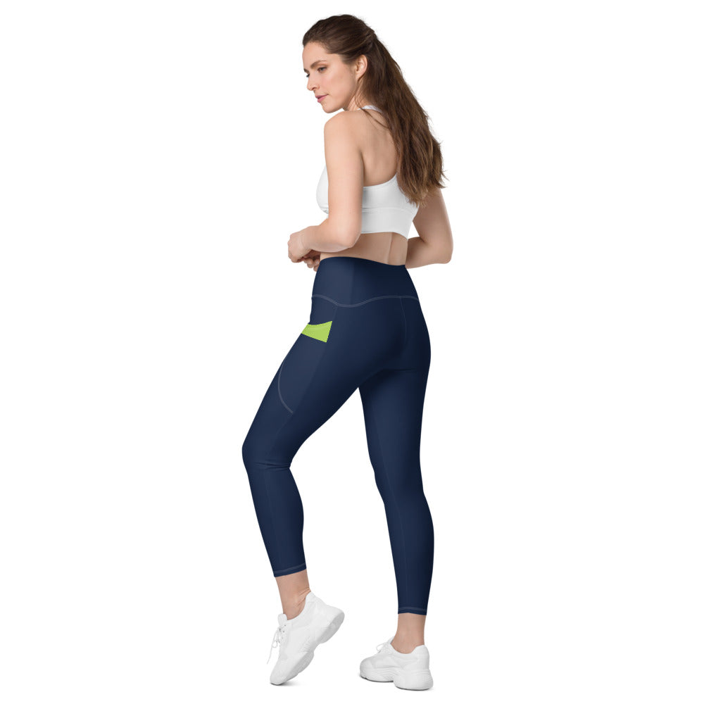 Astral Navy Leggings With Pockets