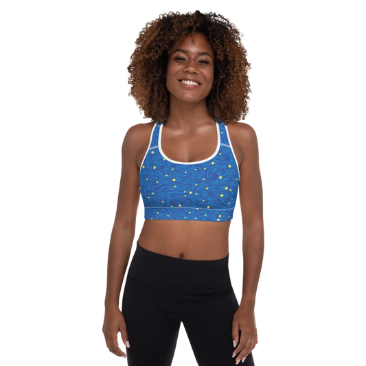 Starry Night Padded Sports Bra