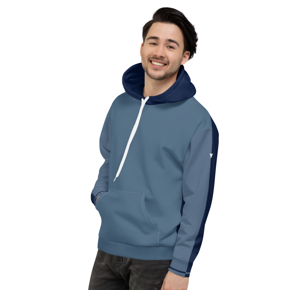 Split Blue Unisex Hoodie from Vluxe by Lucky Nahum