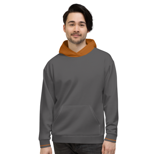 Split Gray Unisex Hoodie from Vluxe by Lucky Nahum