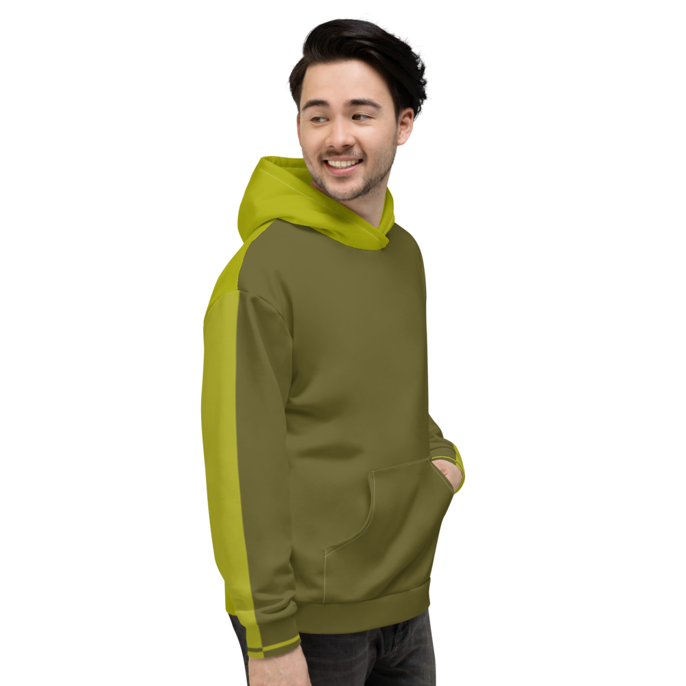 Split Olive Unisex Hoodie from Vluxe by Lucky Nahum