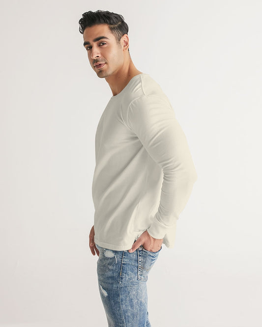 Solid State Of Mind Cream Men's Long Sleeve Tee