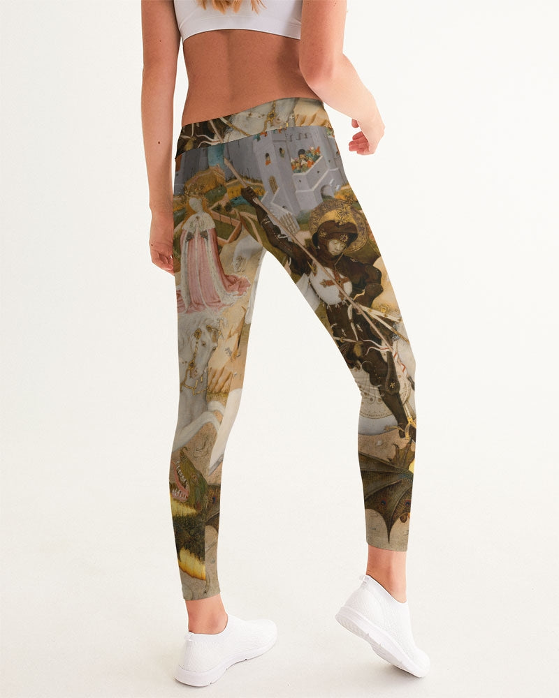 St. George And The Dragon Women's Yoga Pants | Always Get Lucky