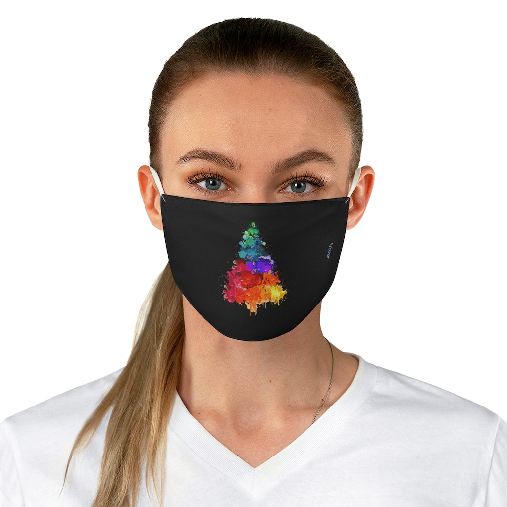 Christmas Tree Black Double Layer Fabric Face Mask from Vluxe by Lucky Nahum