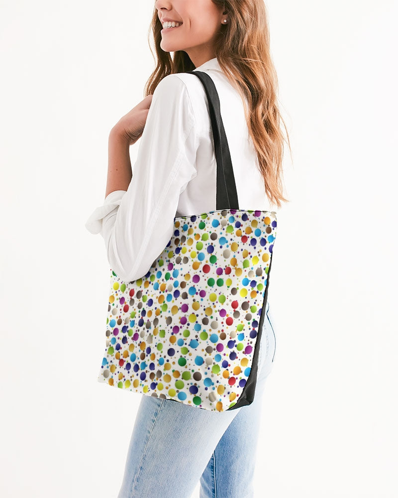 Happiness Canvas Zip Tote