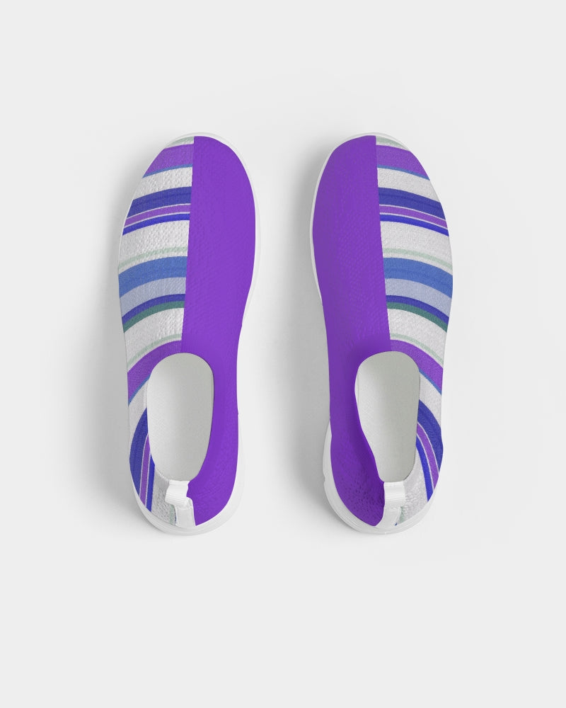 Split Personality Stripe Purple Men's Slip-On Flyknit Shoe