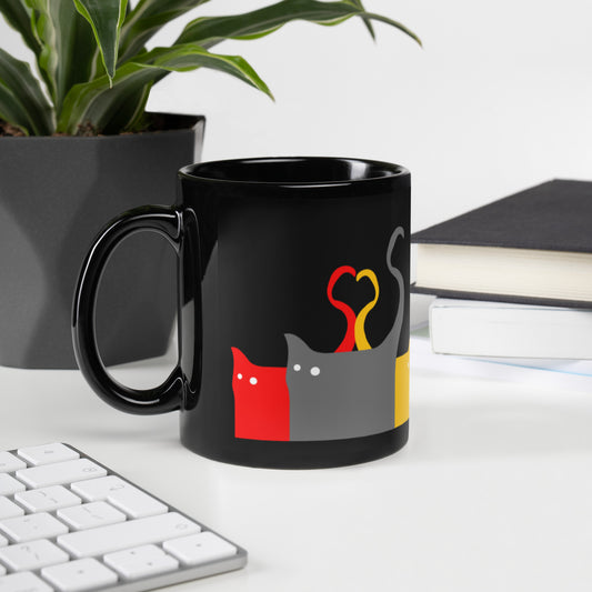 Cat Lover Black Glossy Mug