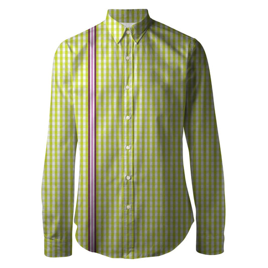 Lime Racer Check Unisex Printed Shirt