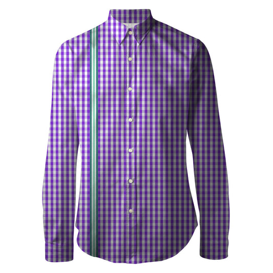 Lilac Racer Check Unisex Printed Shirt