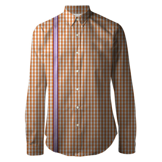 Tangerine Racer Check Unisex Printed Shirt