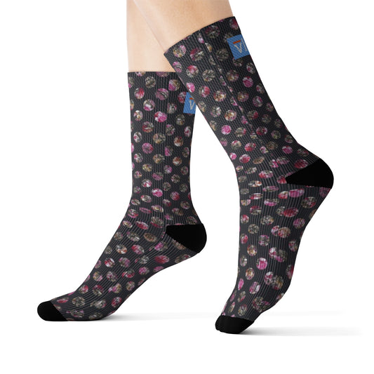 Floral Dots Sublimation Socks