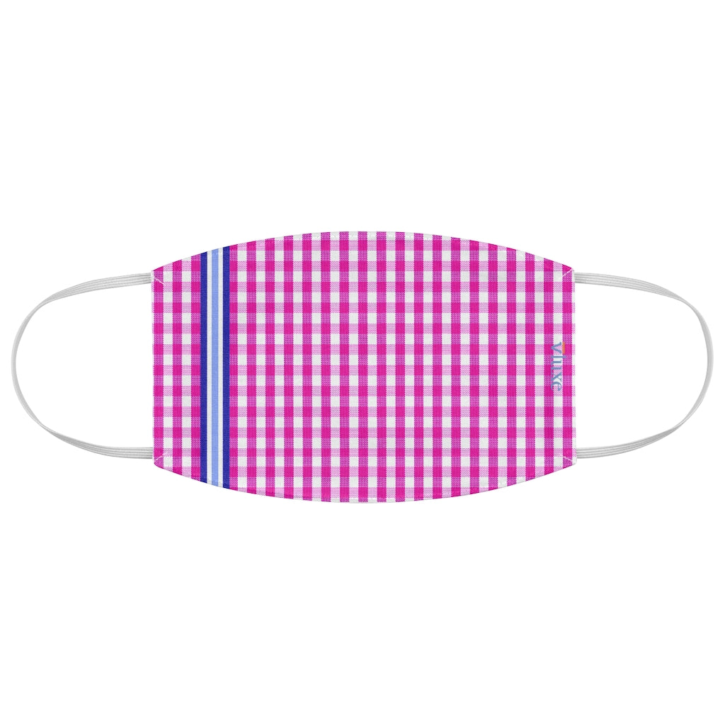 Racer Hot Pink Double Layer Fabric Face Mask