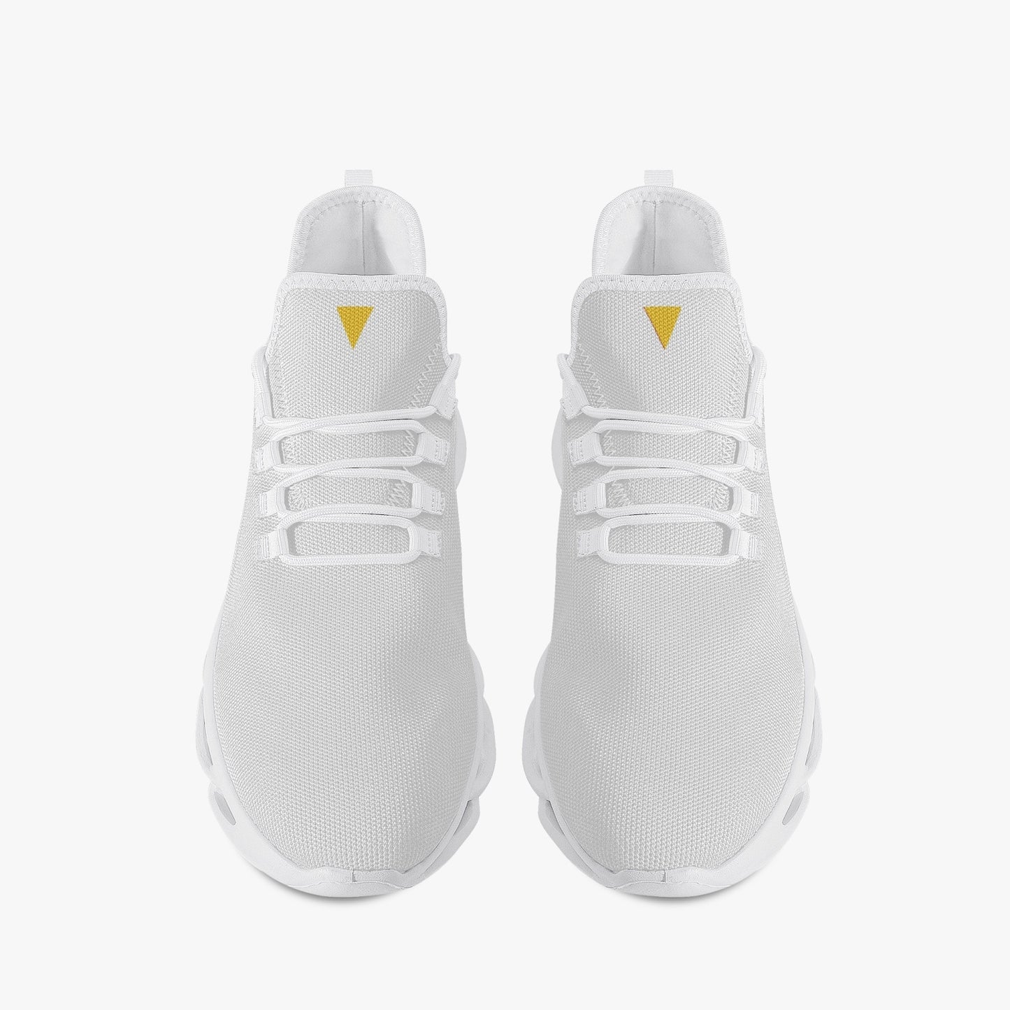 Vluxe Bounce Mesh Knit Sneakers - White/Yellow