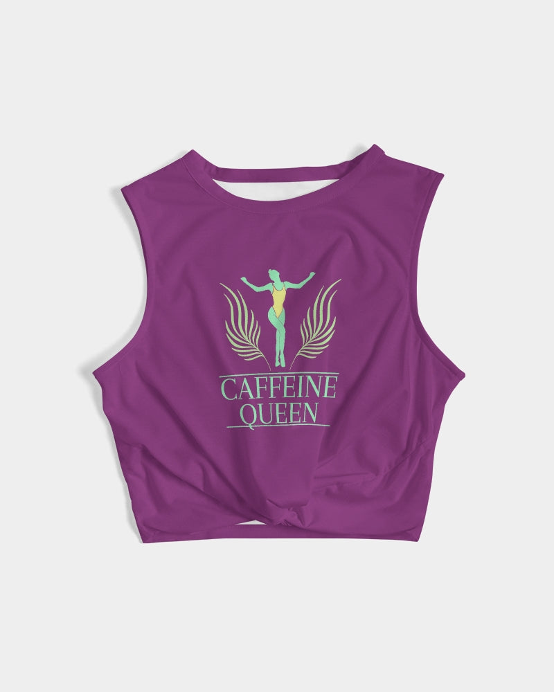 Caffeine Queen Purple Women's Twist-Front Tank