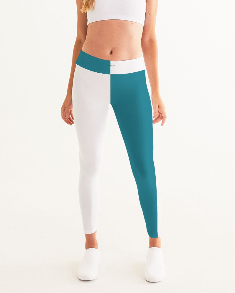 Blocks Sea Shore Blue Women's Yoga Pants