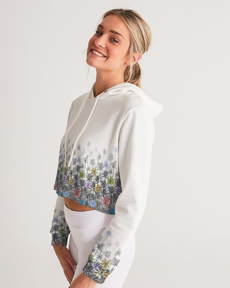 Tropical Winds Women's Cropped Hoodie | Always Get Lucky