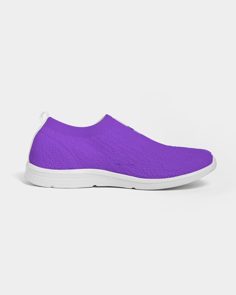 Split Personality Stripe Purple Men's Slip-On Flyknit Shoe