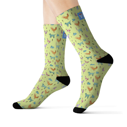 Noah's Fantasy Lime Socks