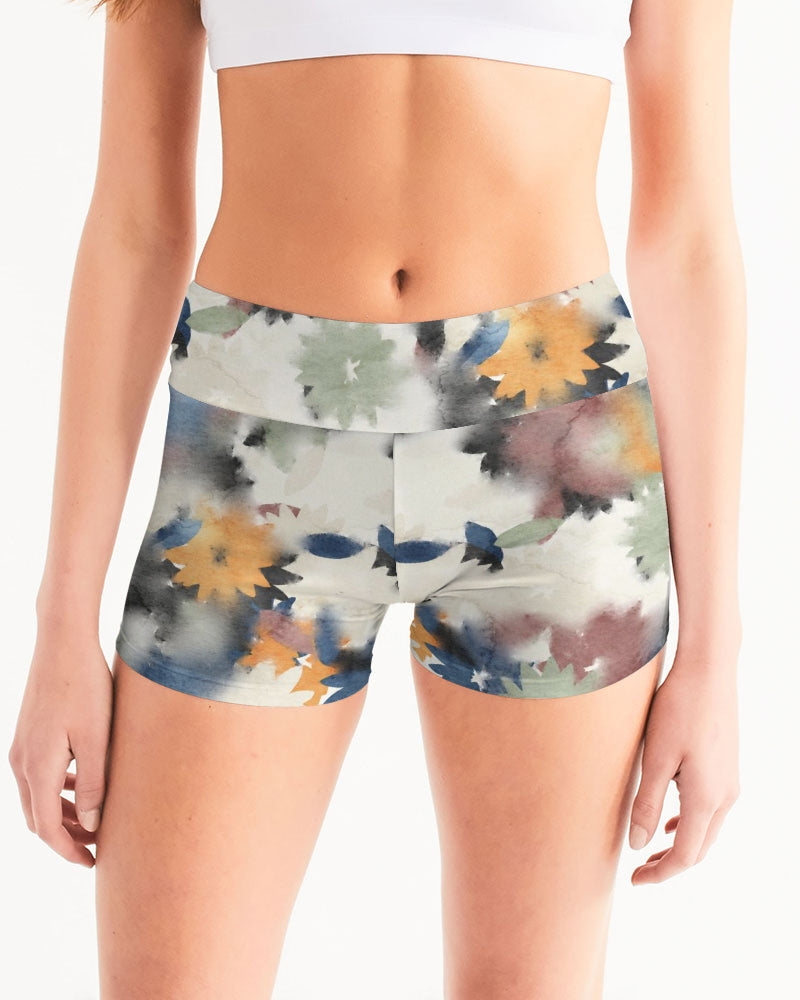 Faded Love Women's Mid-Rise Yoga Shorts | Always Get Lucky