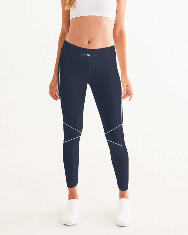 Lucky Lime Navy Geometric Women's Yoga Pants