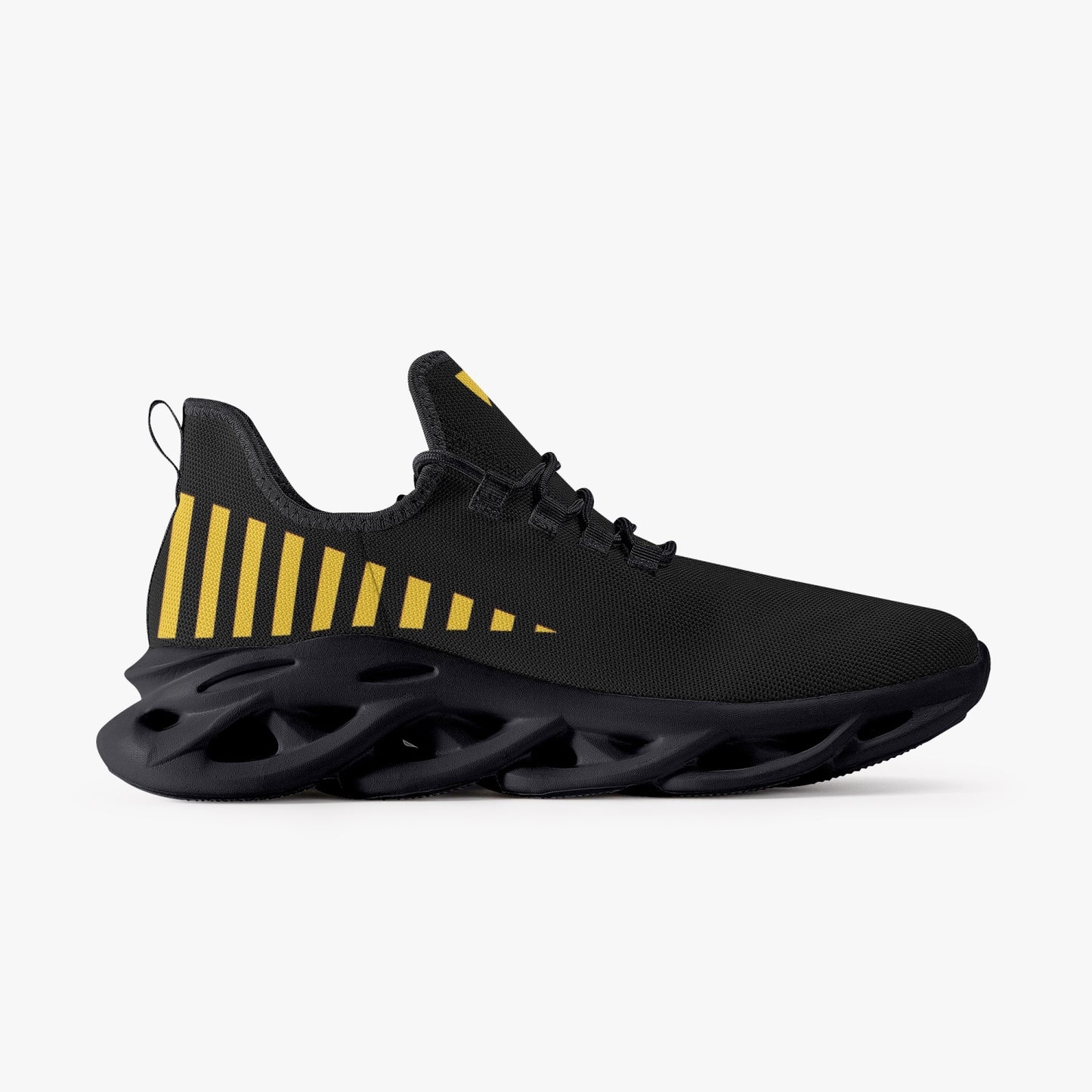 Vluxe Bounce Mesh Knit Sneakers - Black/Yellow