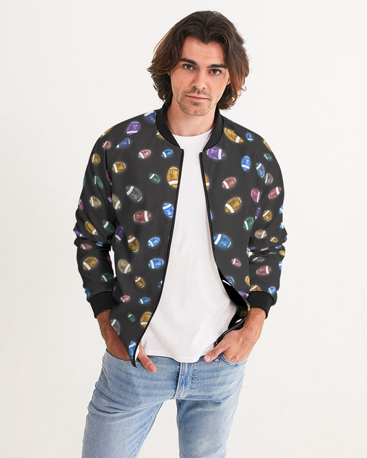 Football Season Gray Men's Bomber Jacket