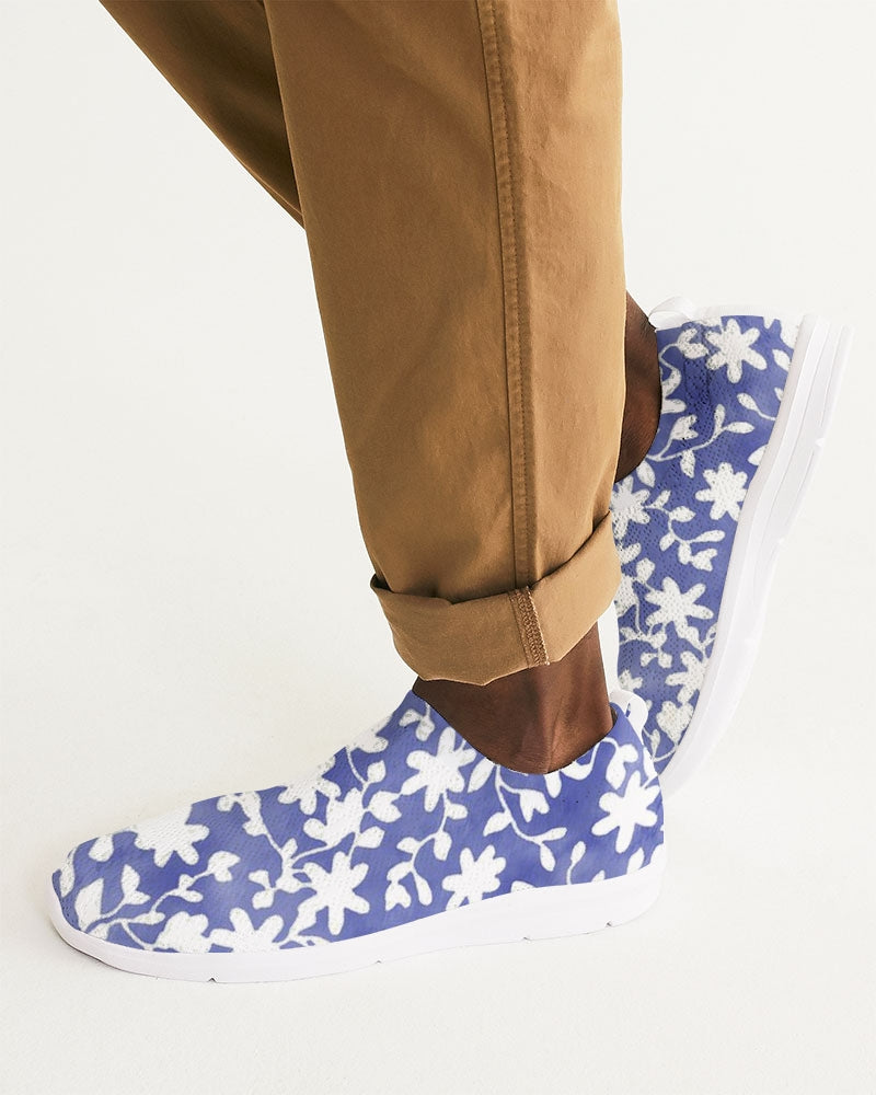Camo Flower Sky Men's Slip-On Flyknit Shoe