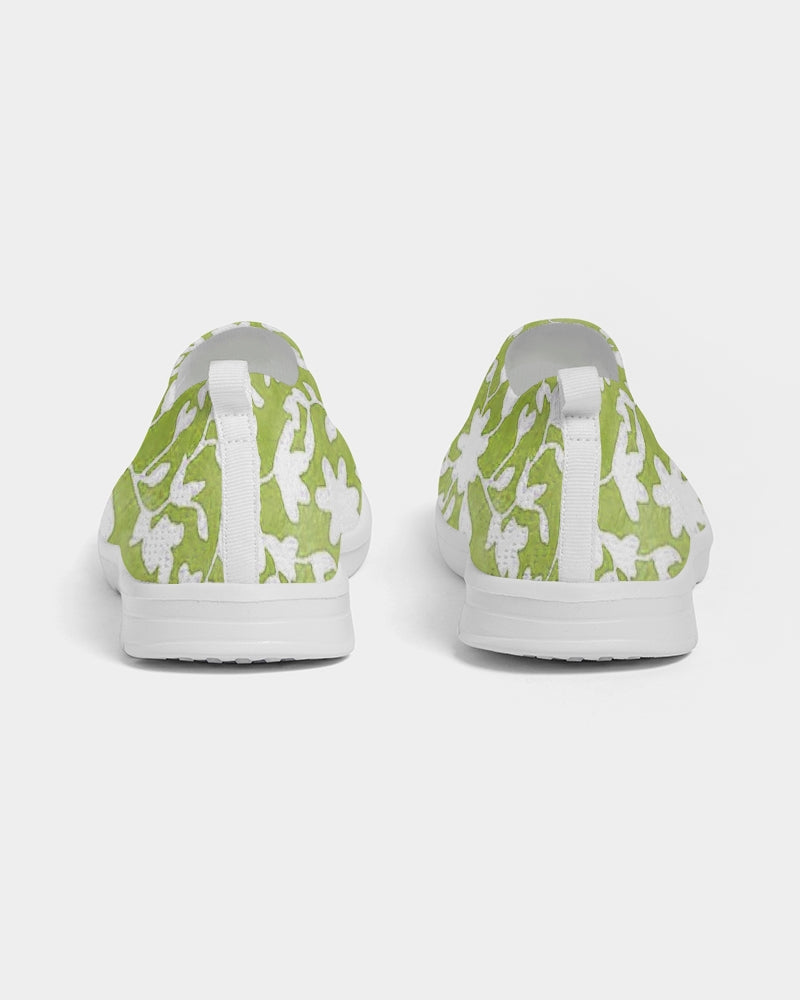 Camo Flower Grass Men's Slip-On Flyknit Shoe