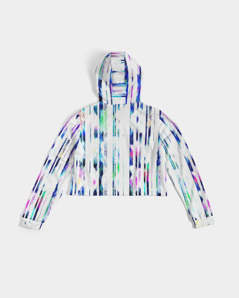 Blur The Lines Women's Cropped Hoodie
