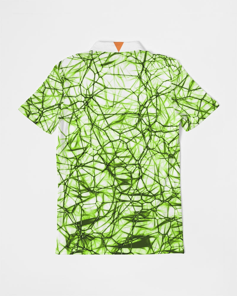 Wired Green Men's Slim Fit Short Sleeve Polo from Vluxe by Lucky Nahum