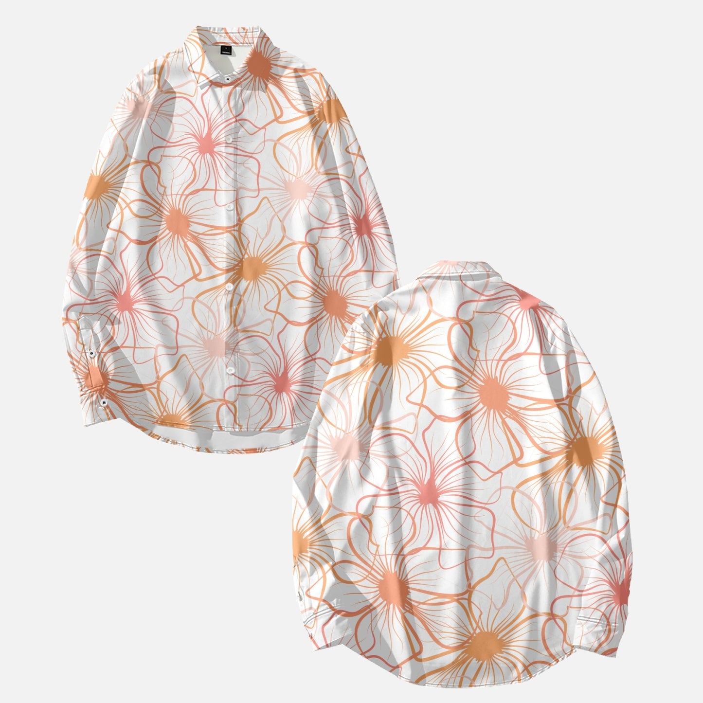 Overblown Floral Long Sleeve Shirts