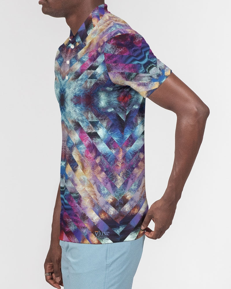 Astro Men's Slim Fit Short Sleeve Polos from Vluxe by Lucky Nahum