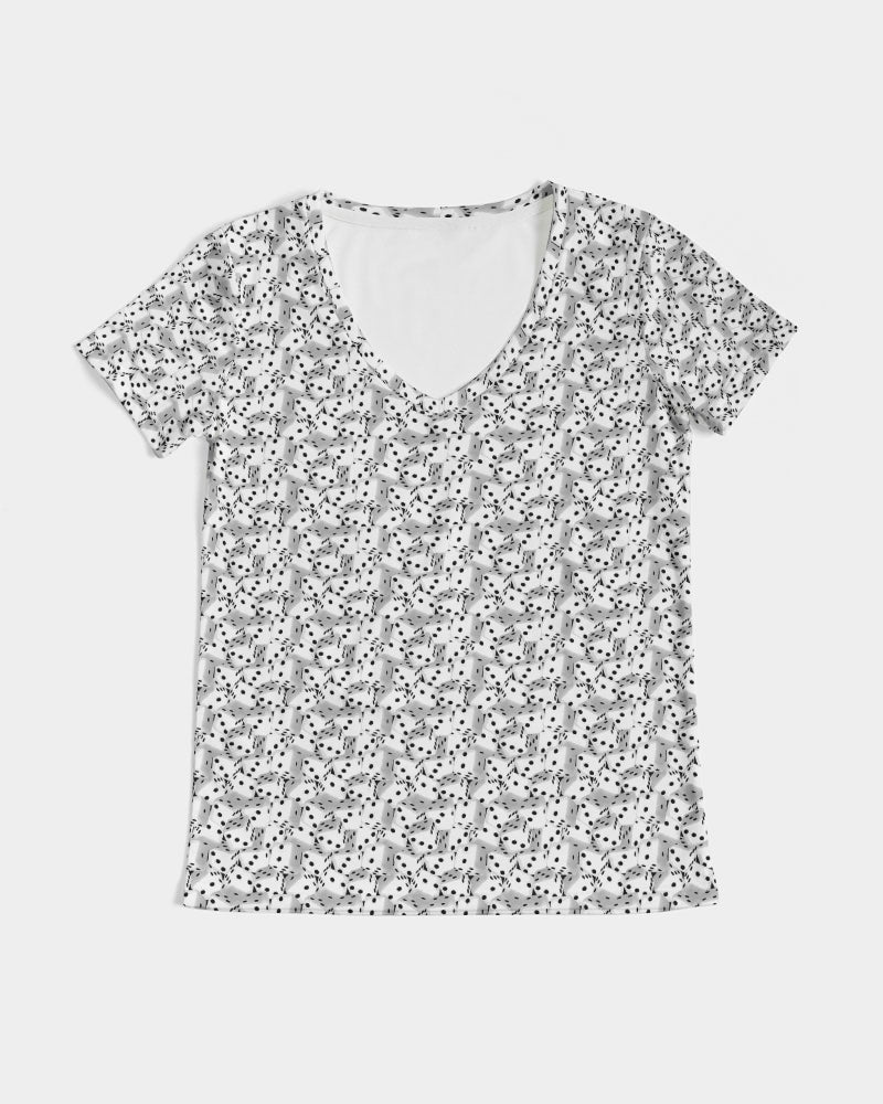 Roll The Dice Women's V-Neck Tee | Always Get Lucky