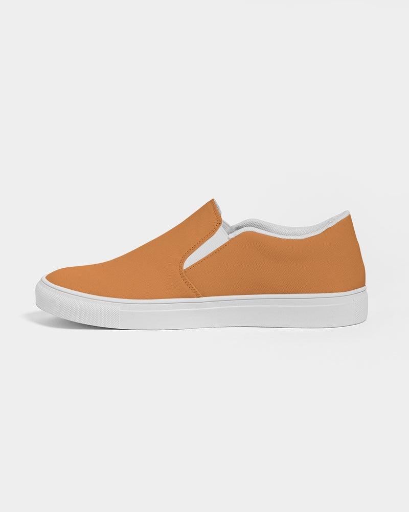 Split Personality Stripe Orange Men's Slip-On Canvas Shoe
