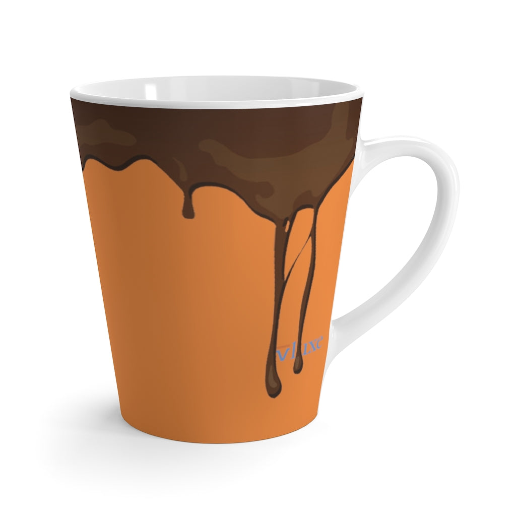 Dripped Orange Glow Latte Mug from Vluxe by Lucky Nahum