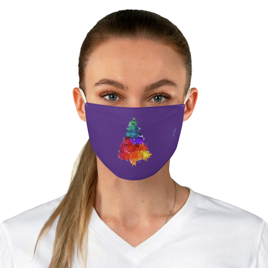 Christmas Tree Purple Double Layer Fabric Face Mask from Vluxe by Lucky Nahum