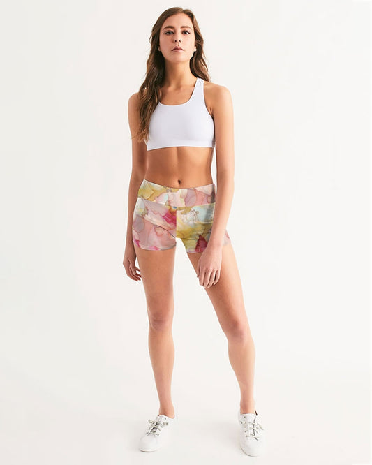Smoke Gets in Your Eyes Women's Mid-Rise Yoga Shorts | Always Get Lucky