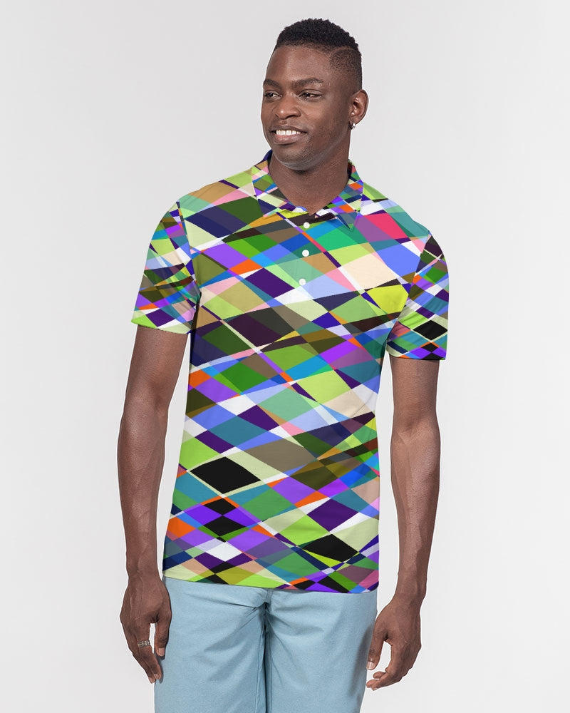 Oslo Multi Color Men's Slim Fit Short Sleeve Polo | Always Get Lucky