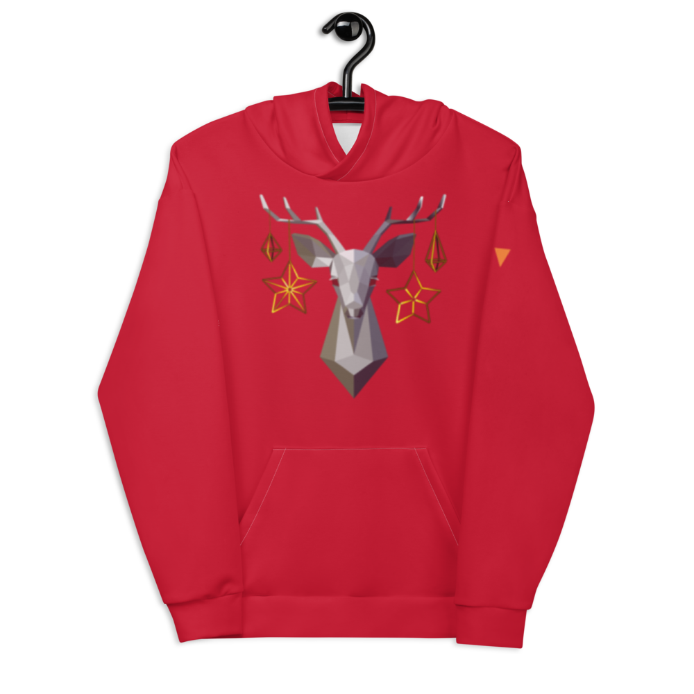 Reindeer Red Unisex Hoodie from Vluxe by Lucky Nahum