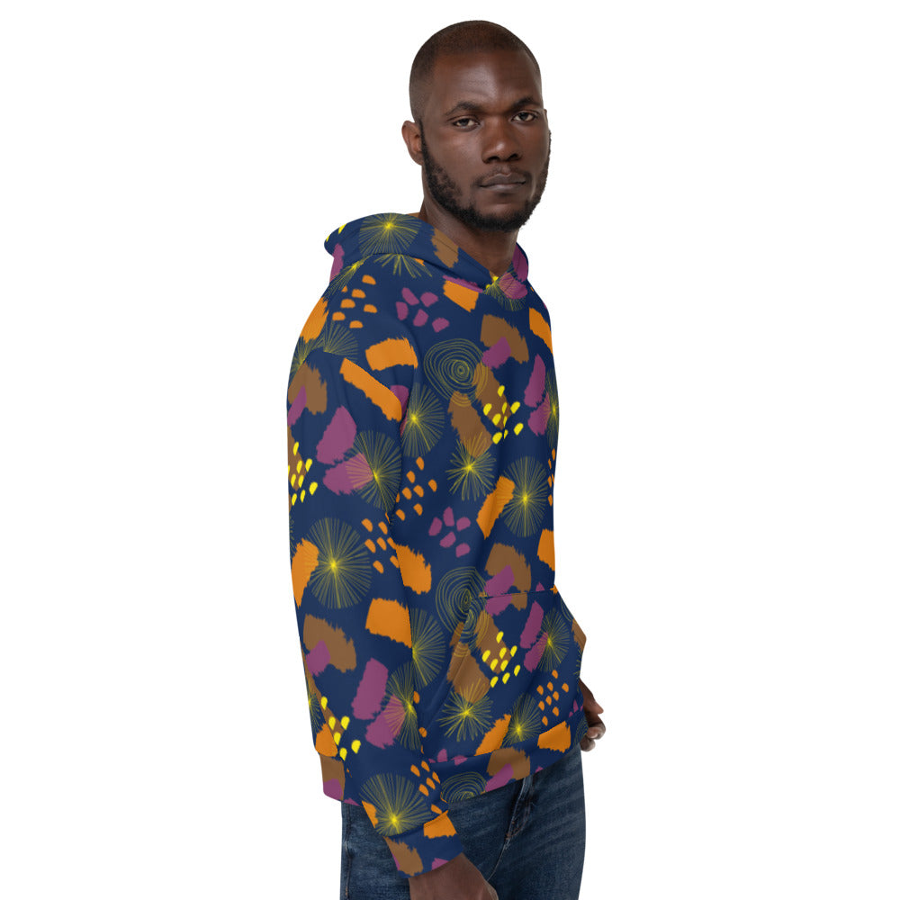 Lucky Camo Navy Multi Unisex Hoodie from Vluxe by Lucky Nahum