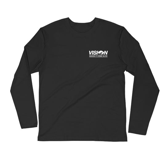 Vision Black Long Sleeve Fitted Crew