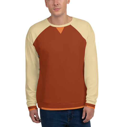 Raglan Sleeve Sunlight/Cinnamon/Orange Peel Unisex Sweatshirt