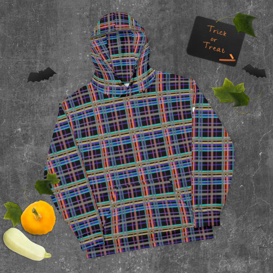 Ferrara Multi Plaid Unisex Hoodie from Vluxe by Lucky Nahum