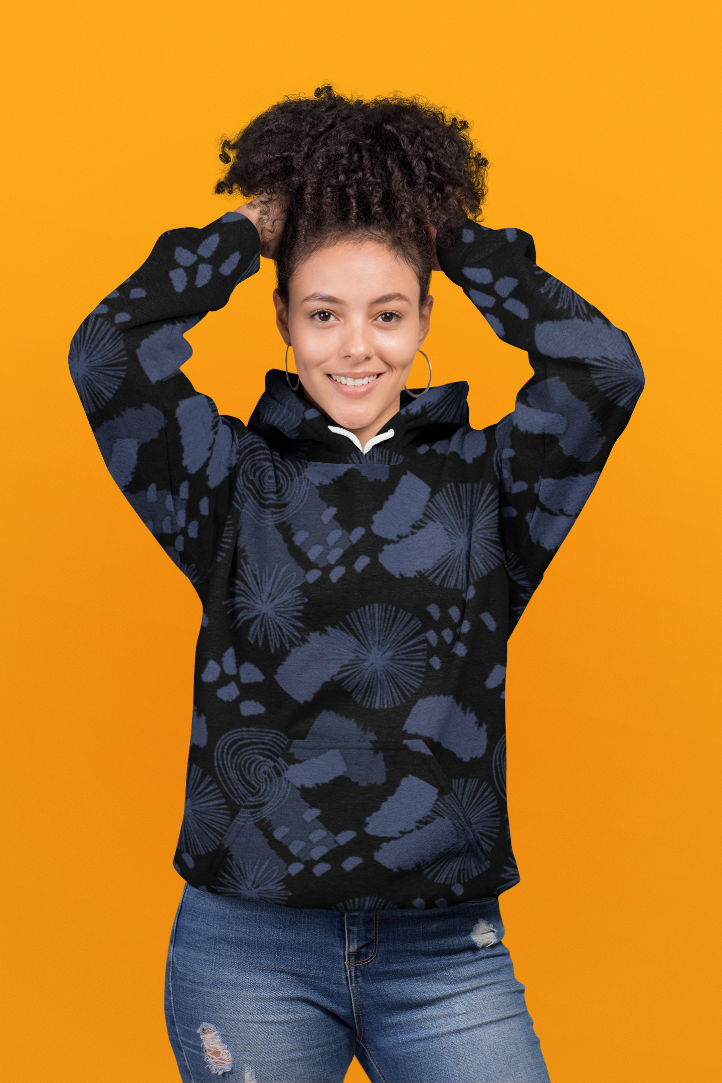 Lucky Camo Blues Unisex Hoodie from Vluxe by Lucky Nahum