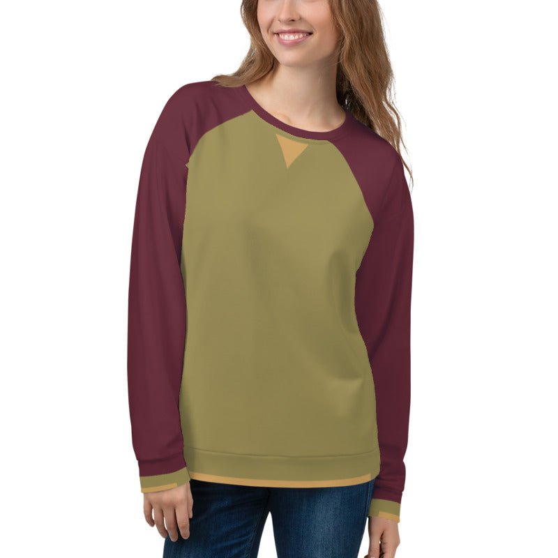 Raglan Sleeve Plum/Khaki/Honey Unisex Sweatshirt