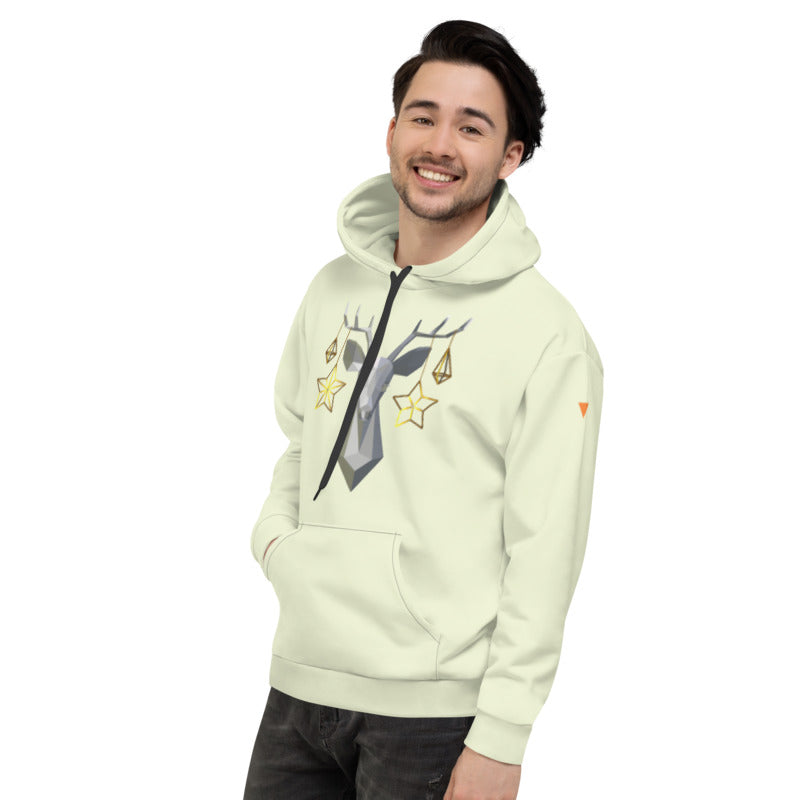 Reindeer Winter White Unisex Hoodie from Vluxe by Lucky Nahum