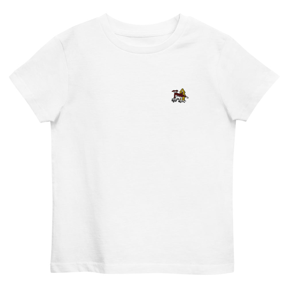 Dog Shirt Embroidered Organic cotton kids t-shirt